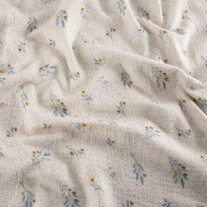 EOB 1.5m Piece Double Gauze Pretty Leaves - Light Cream