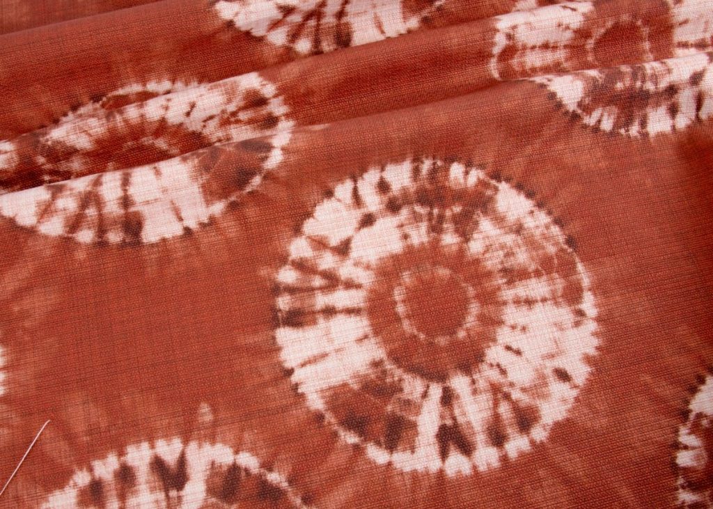 Terracotta Large Tie Dye Linen Look Polyester Cotton Mix Debbie Shore