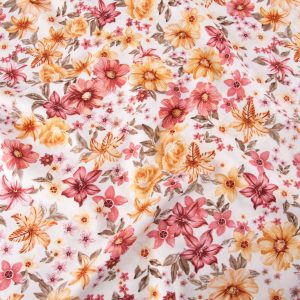 1.9m Viscose Poplin - Warm Flowers