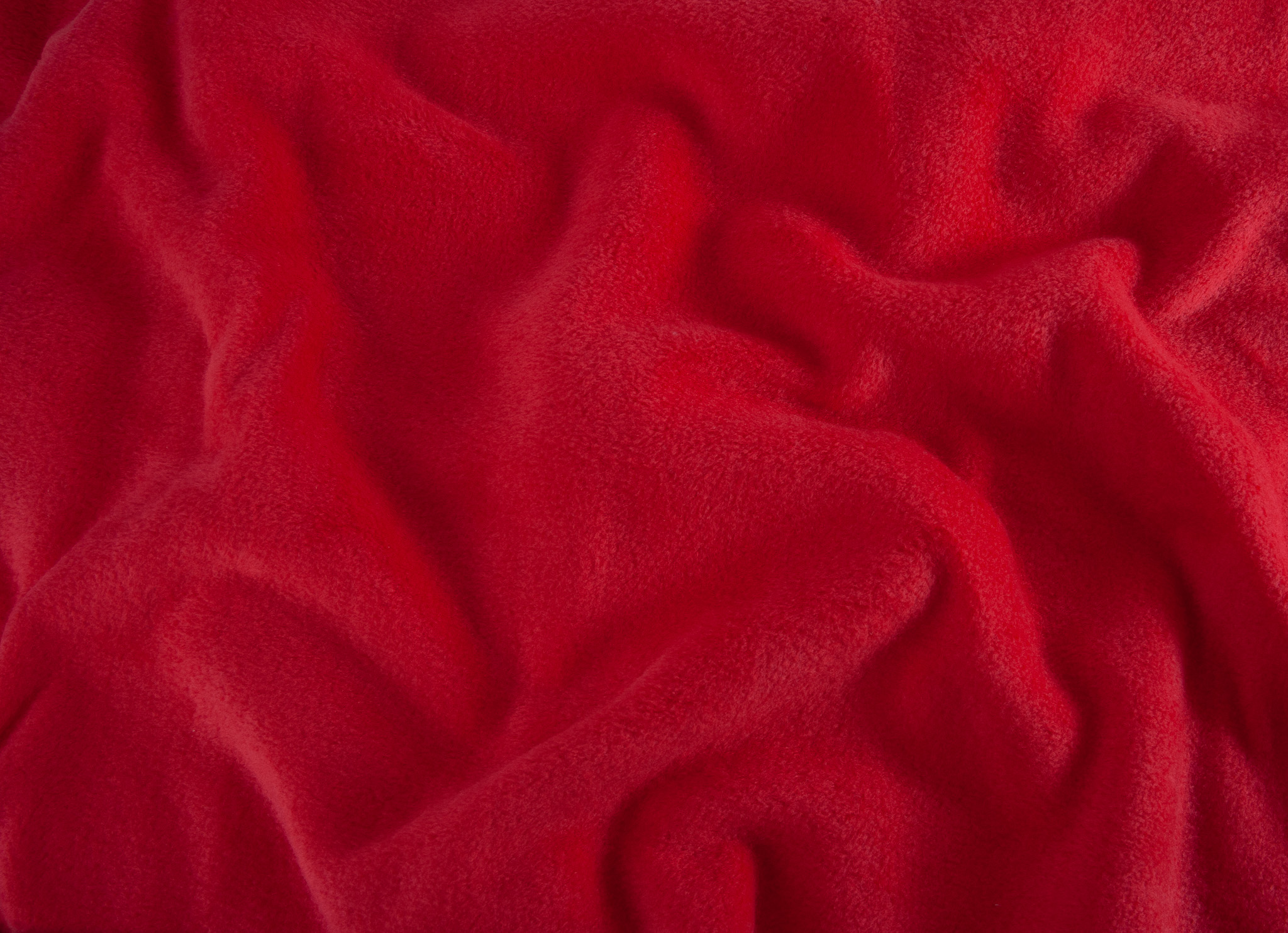 Anti Pill Plain Polar Plain Fleece - Red
