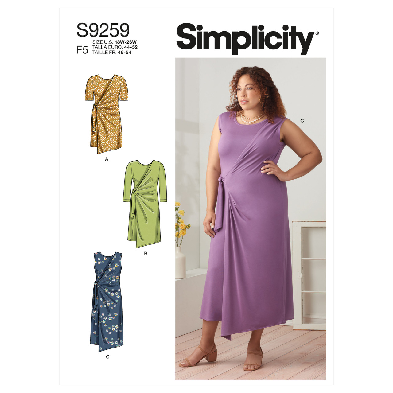 Simplicity Sewing Pattern S9259 Plus Size Women's Knit Dresses