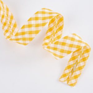 Bias Binding - 18mm Gingham Yellow
