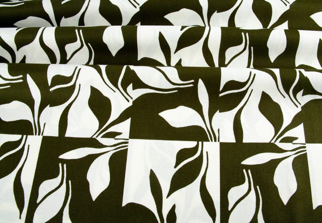 Deluxe Soft Canvas - Abstract Leaves Olive Green
