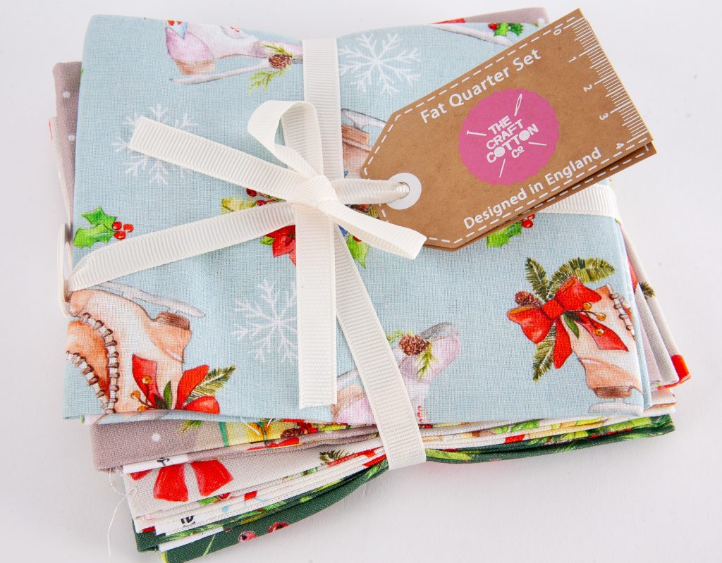 Debbie Shore Christmas Traditions 5 Fat Quarter Pack- Ice Skating