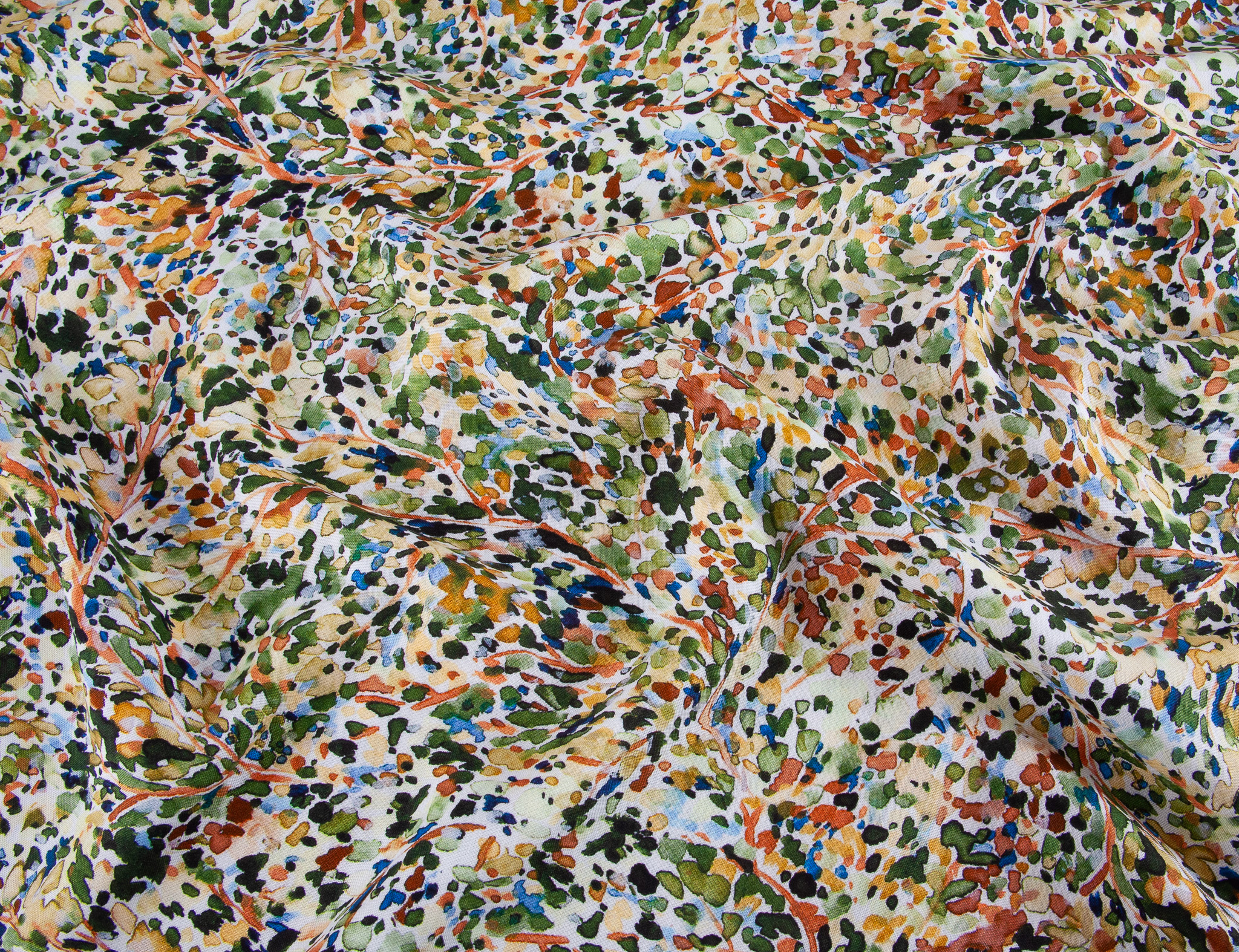 4.5m Autumn Watercolour Viscose - Image 2