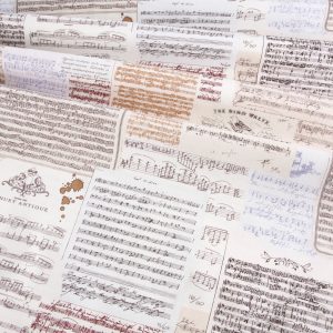 30% off Symphony Cotton Fabric - Vintage Music Sheets