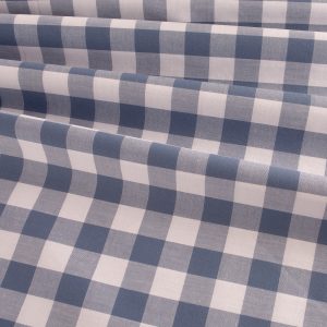 17mm Yarn Dyed Cotton Gingham - Denim Blue