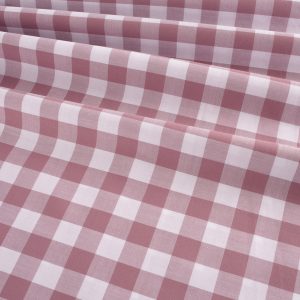 17mm Yarn Dyed Cotton Gingham - Mauve