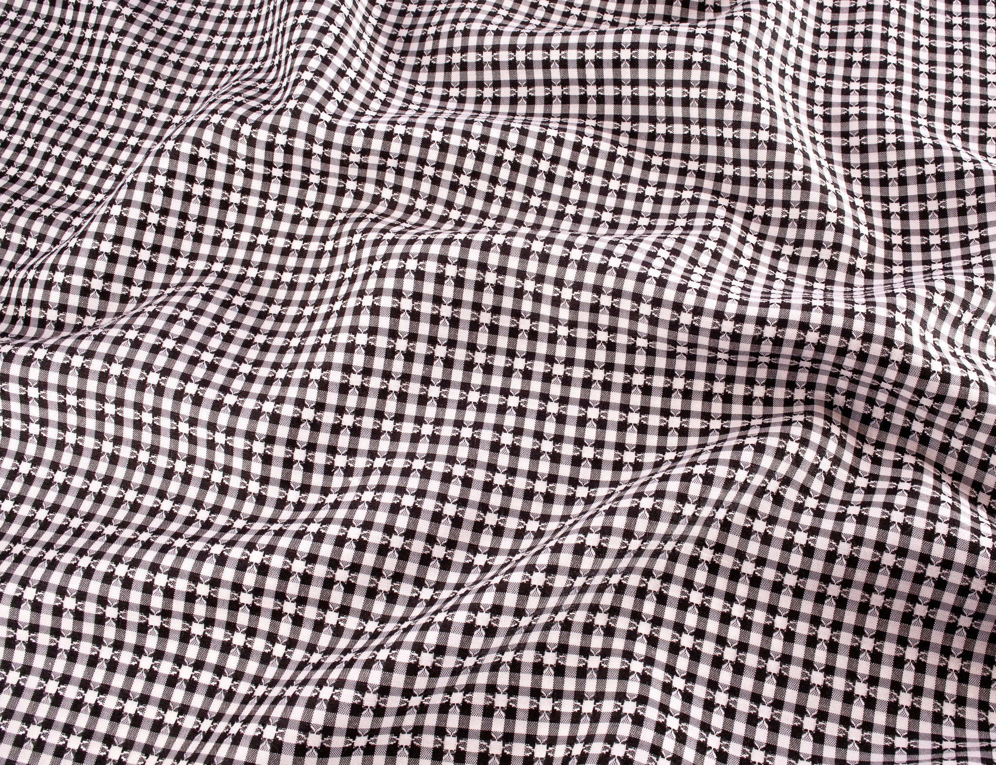 Deadstock Polycotton Gingham - Black and White - Image 2
