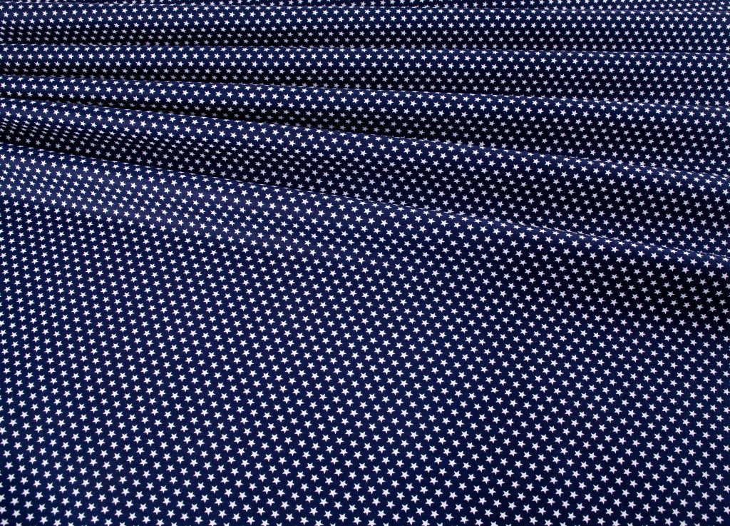 Mini Stars Cotton Poplin - Navy