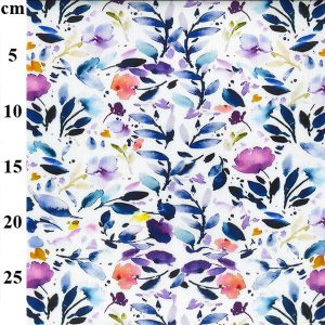 Deluxe Soft Canvas - Painted Floral Blue/Purple