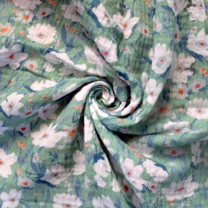 Little Johnny Mystical Daisy Double Gauze - Sage