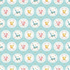 Poppie Cotton Finding Wonder - Tweeting Blue