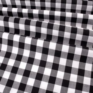 17mm Yarn Dyed Cotton Gingham - Black