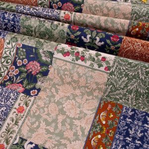 20% off William Morris Designs Art Nouveau Patchwork - Navy
