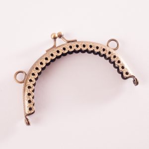 10cm Round Bag Frame - Antique Gold