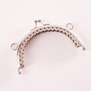 10cm Round Bag Frame - Chrome