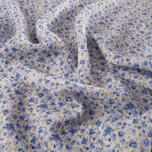 EOB Poly Crinkle - Ditsy Floral Blue - 2.5m piece