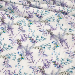 Double Gauze - Misty Florals - 1m piece