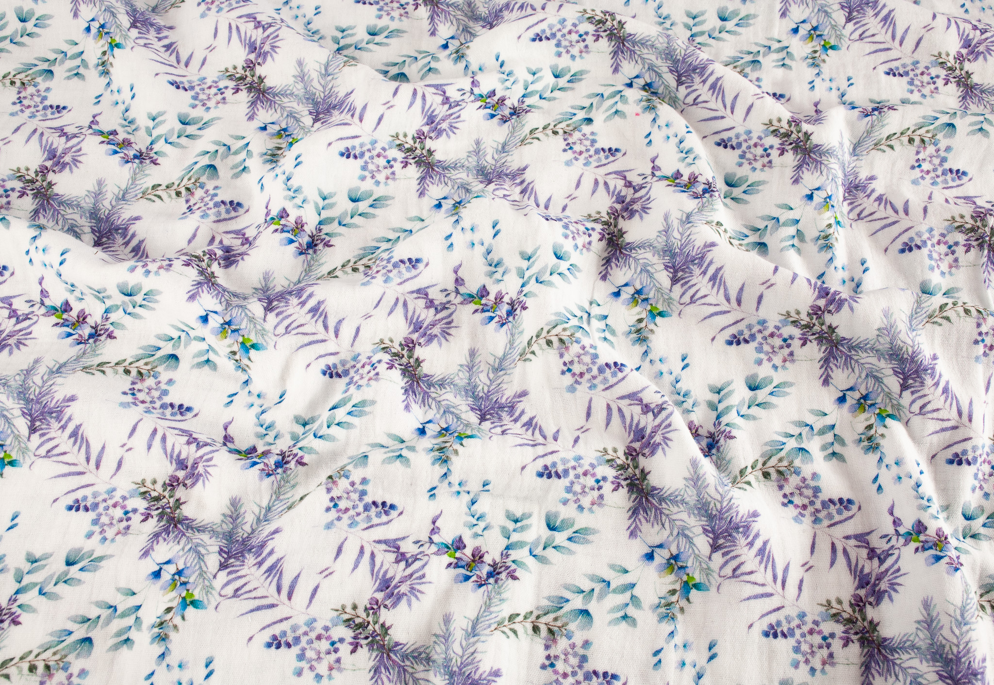 Double Gauze - Misty Florals - 1m piece - Image 2