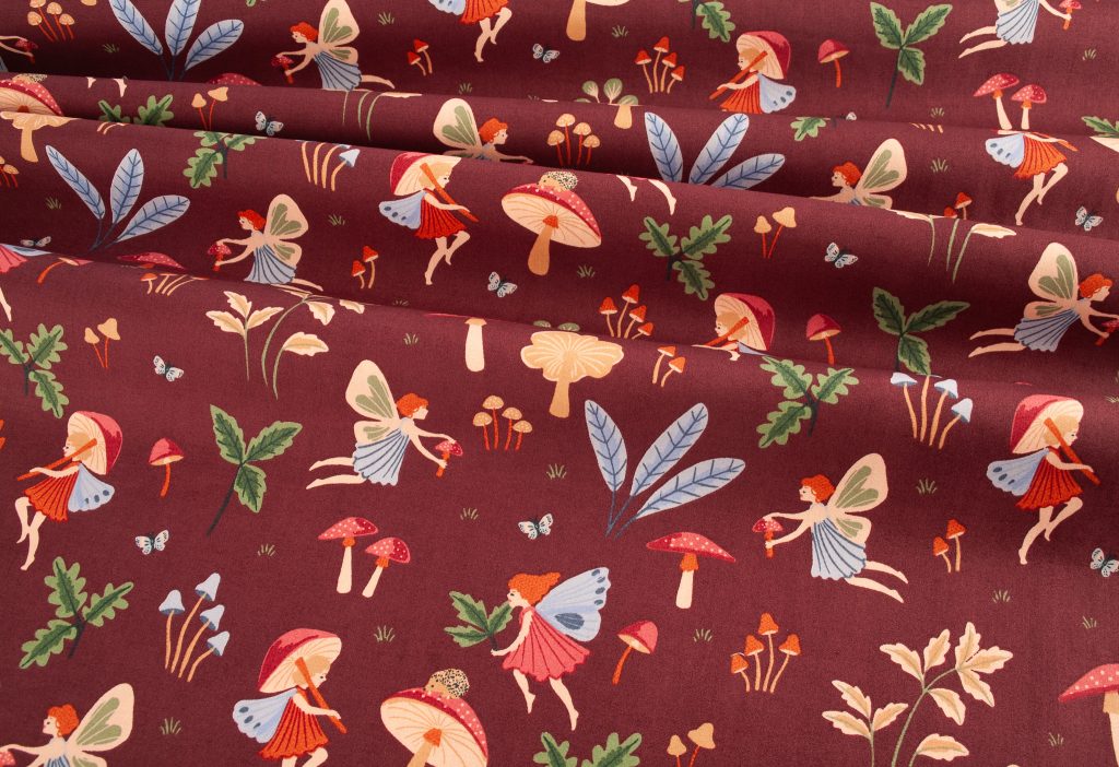 Fairytale Fine Cotton Poplin - Bordeaux Red