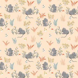 Cloud 9 Fabrics Organic Cotton - Woodland Creatures Mouse Meadow