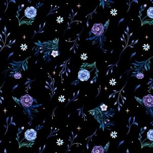 Blank Quilting - Jardin De Lune Flowers (glow in the dark)