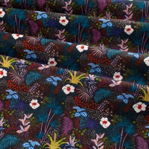 Little Johnny Fabrics - Tropical Plants Black