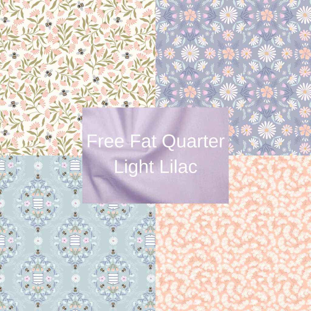 40% off Lewis & Irene Honey Sweet 5 Fat Quarter Pack FREE PLAIN