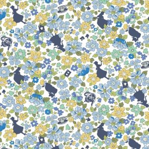 Fairytale Floral Silhouette Cotton - Blue