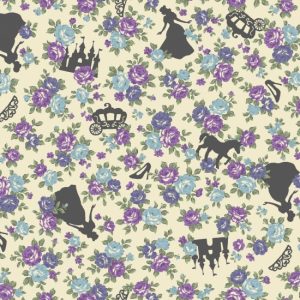 Fairytale Floral Silhouette Cotton - Purple