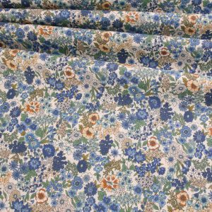 Shari Vintage Floral Fabric Cotton - Blue