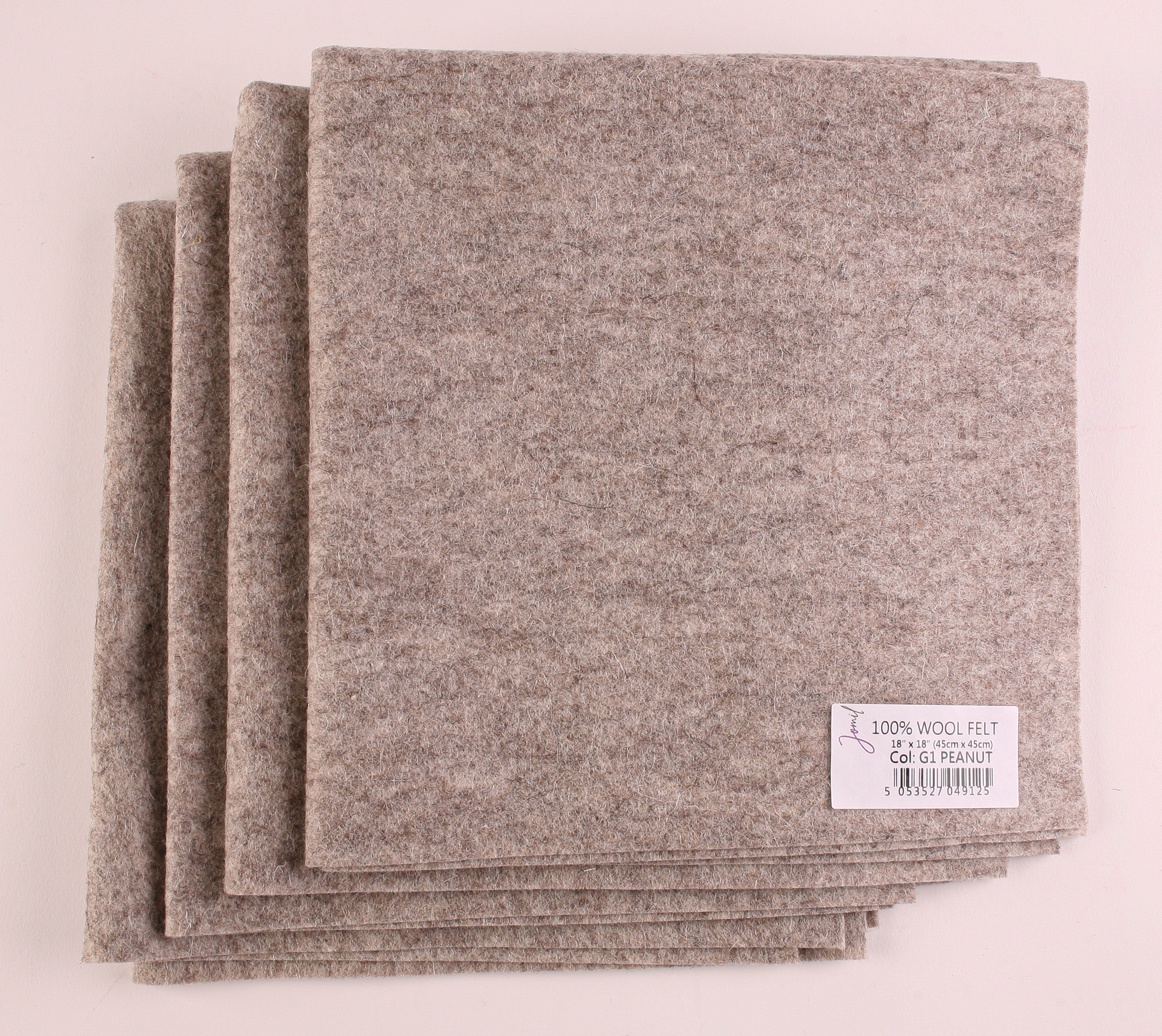 100% Wool 18" Felt Squares x 4