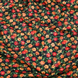 Deadstock Dressmaking Fabric - Stretch Floral Lace Black