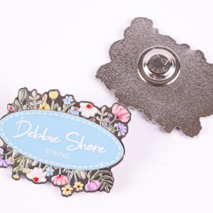 Debbie Shore Sewing Silver Pin Badge - Magnetic Back