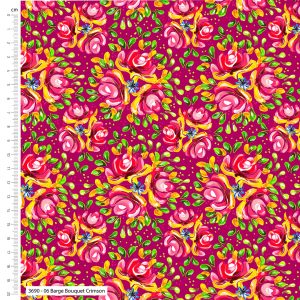 Debbie Shore Bohemian Waterways - Barge Bouquet Crimson