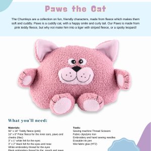 The Chumleys! - Paws the Cat - Paper Pattern and Instructions