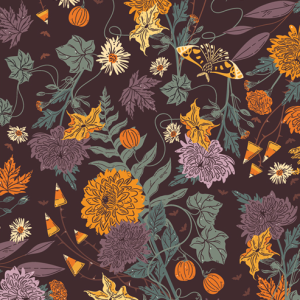 Art Gallery Fabrics - Ghostly & Haunted Wicked Flora