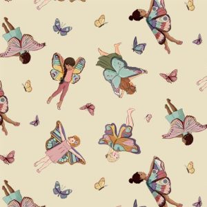 Michael Miller - Nocturnal Garden: Butterfly Girls Cream