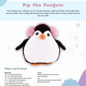 The Chumleys! - Pip the Penguin - Paper Pattern and Instructions