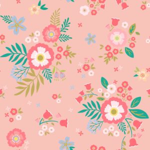 FIN Fabrics - Freddie's Flowers: Pink