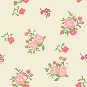 FIN Fabrics - Freddie's Flowers: Cream