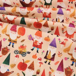 Michael Miller - Autumn Breeze: Gnomes on Peach