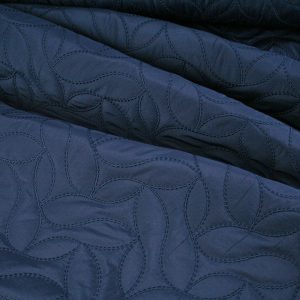 Poly Quilted Coat Fabric - Navy
