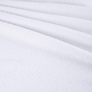 Sherpa Curl Faux Fur Teddy Fleece - White