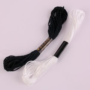 2 x Embroidery Skeins - Black and White