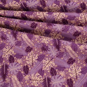 Craft Cotton Co. Amethyst Jungle - Leopard Leaves