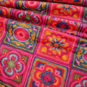 EOB Cuddle Fleece 3D Crochet - Pink - 80cm piece