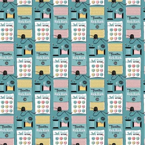 Poppie Cotton - Granny's Sewing Room: Sewing Notions Blue