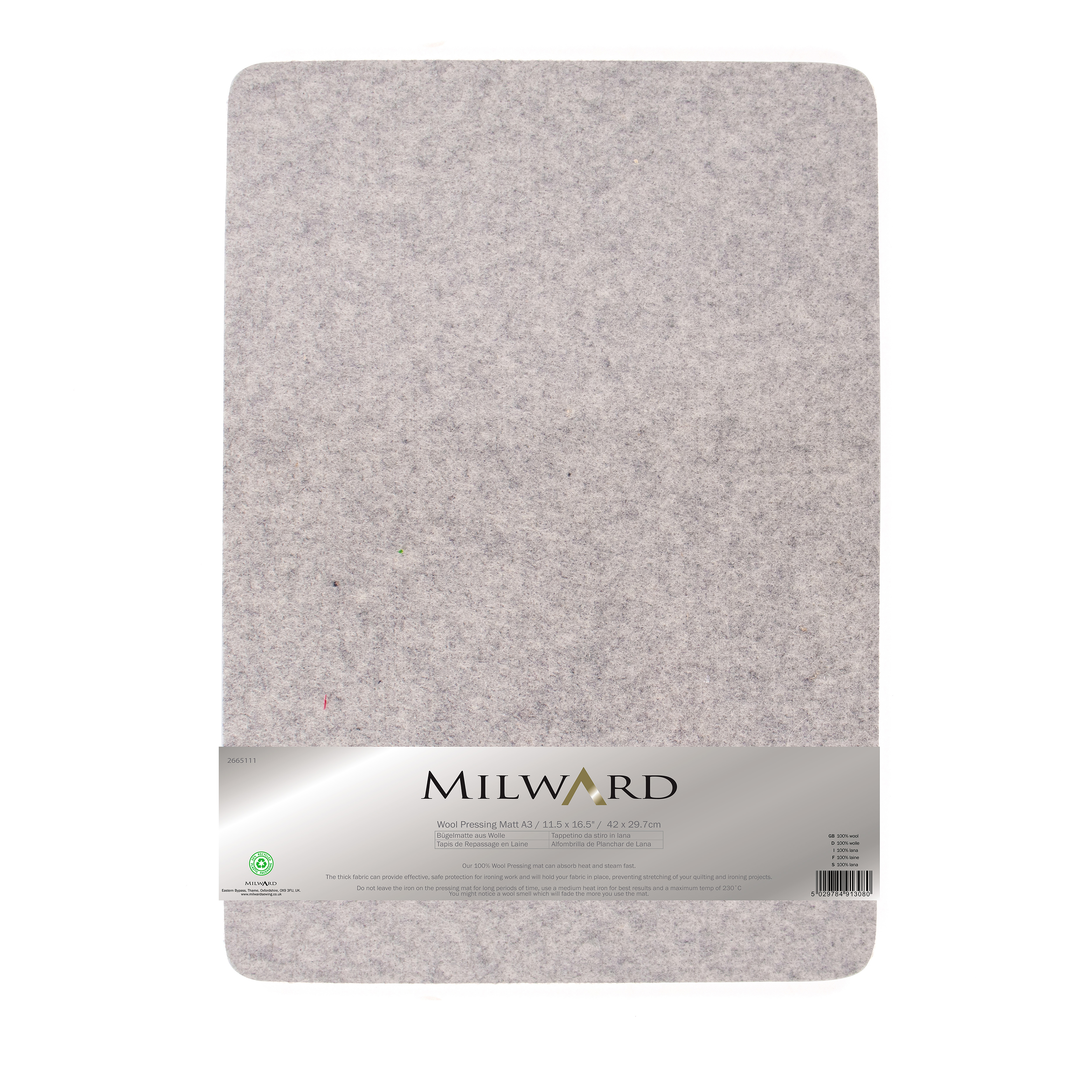 Milward Pressing Mat - 100% Wool A3: 42 x 29.7cm